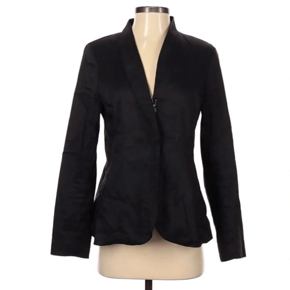 Eileen Fisher‎ Black Zip Blazer Jacket